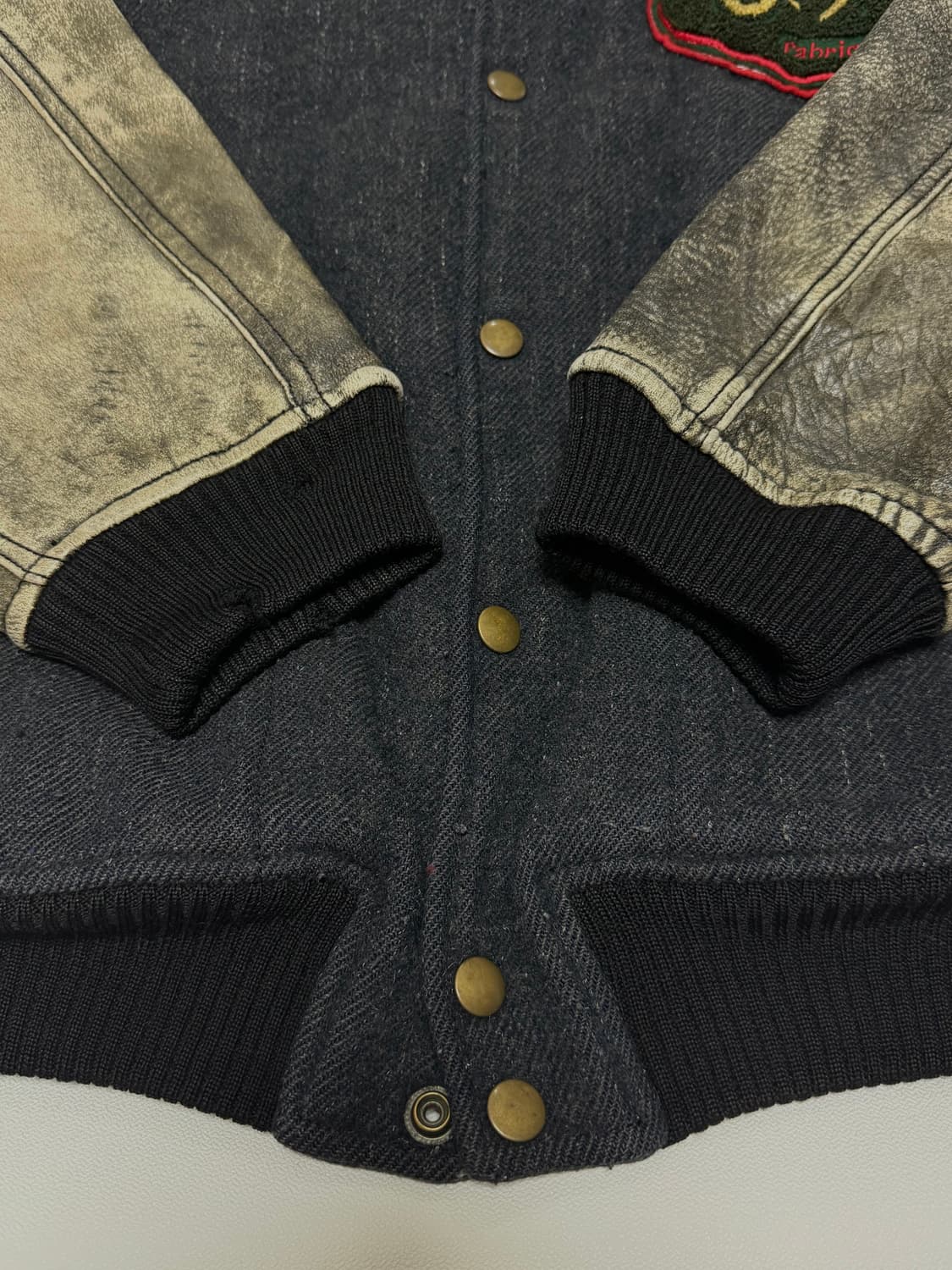 a3ur 빈티지 레더 바시티 자켓  상품이미지7