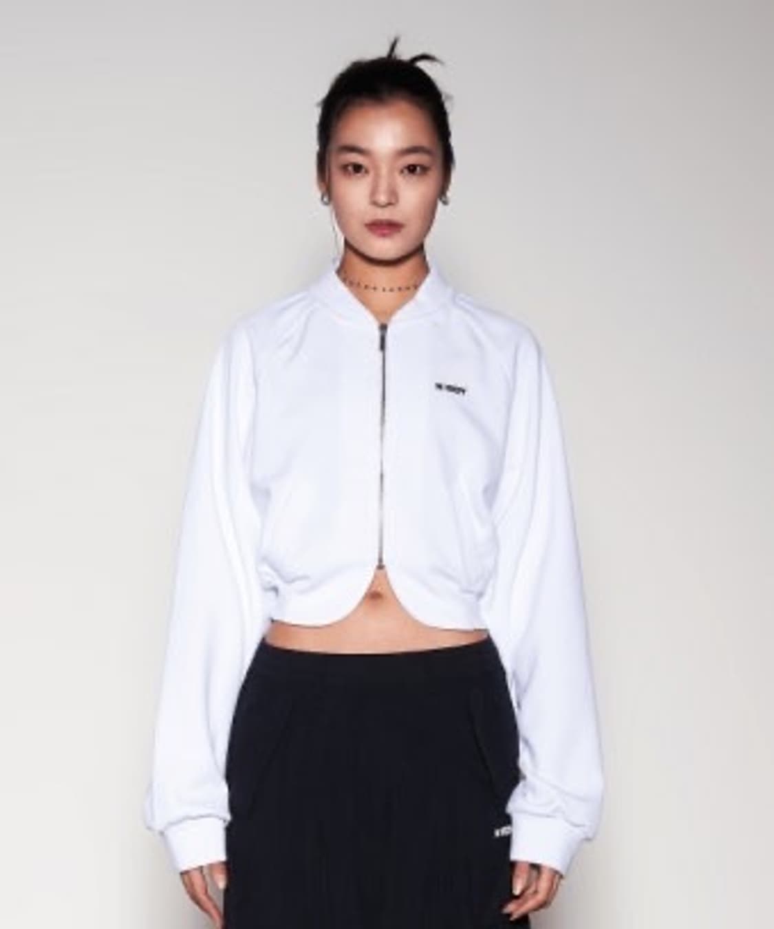 널디 엔와이 크롭 자켓 흰색 의류 점퍼 가디건 상품이미지1