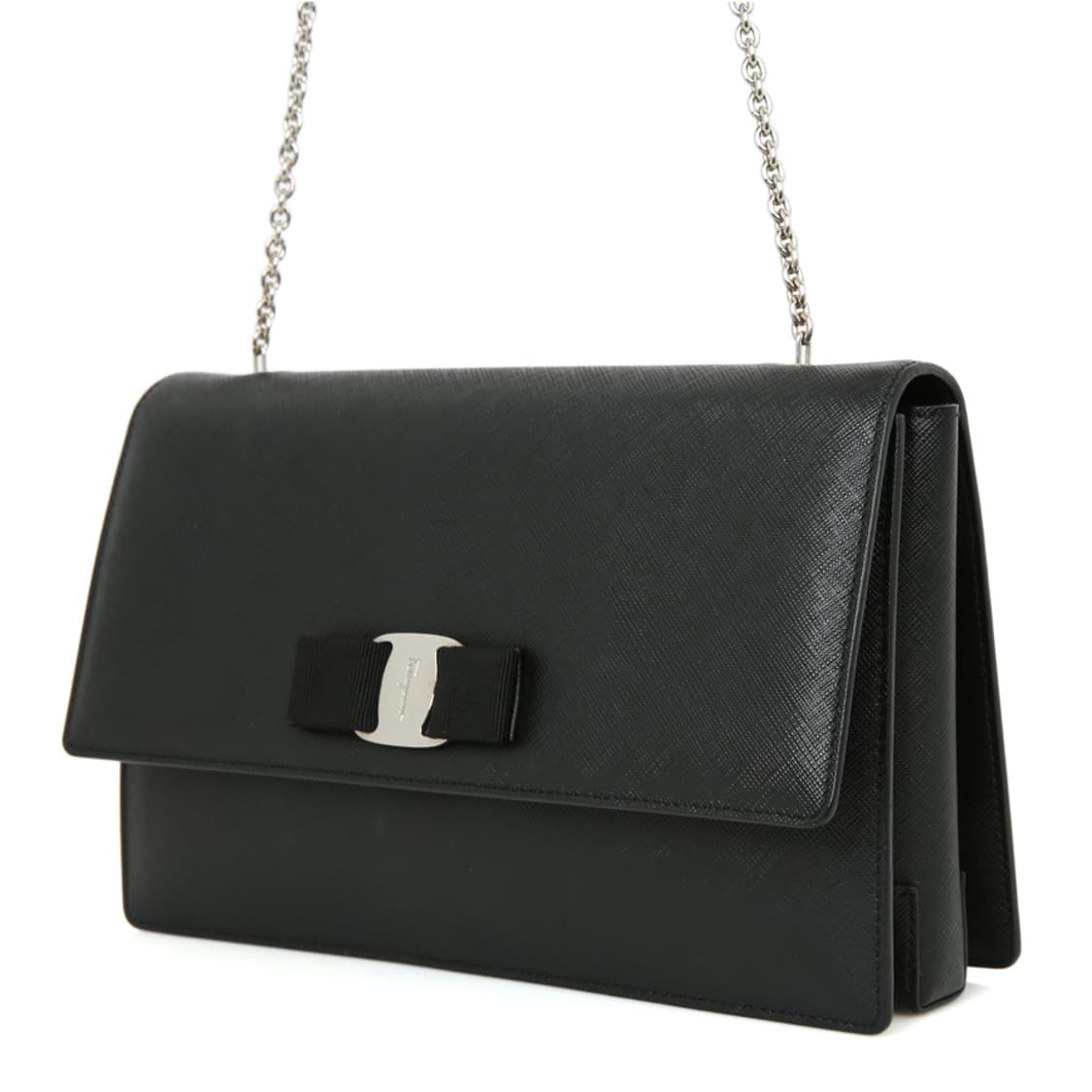 페라가모 지니 바라 체인 크로스백 블랙 리본 숄더 21-D855 상품이미지3