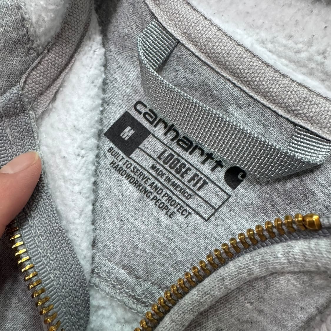 신형 칼하트 그레이 후드집업 상품이미지4