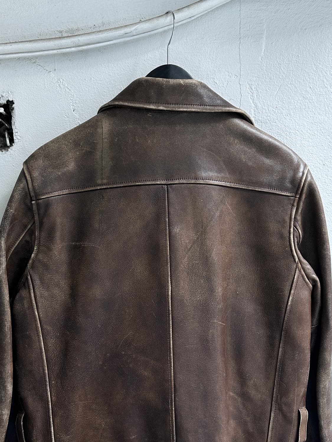 90's 빈티지 폴로 레더 카코트 폴로 블루택 레더자켓 상품이미지6