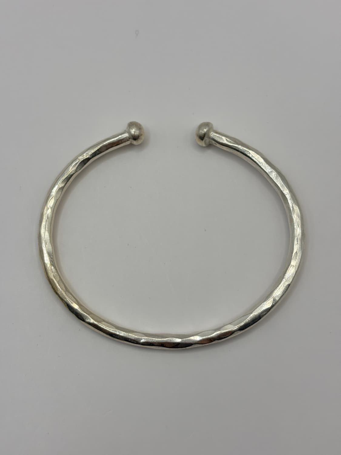 해머링 925 실버 오픈 뱅글 팔찌 상품이미지2