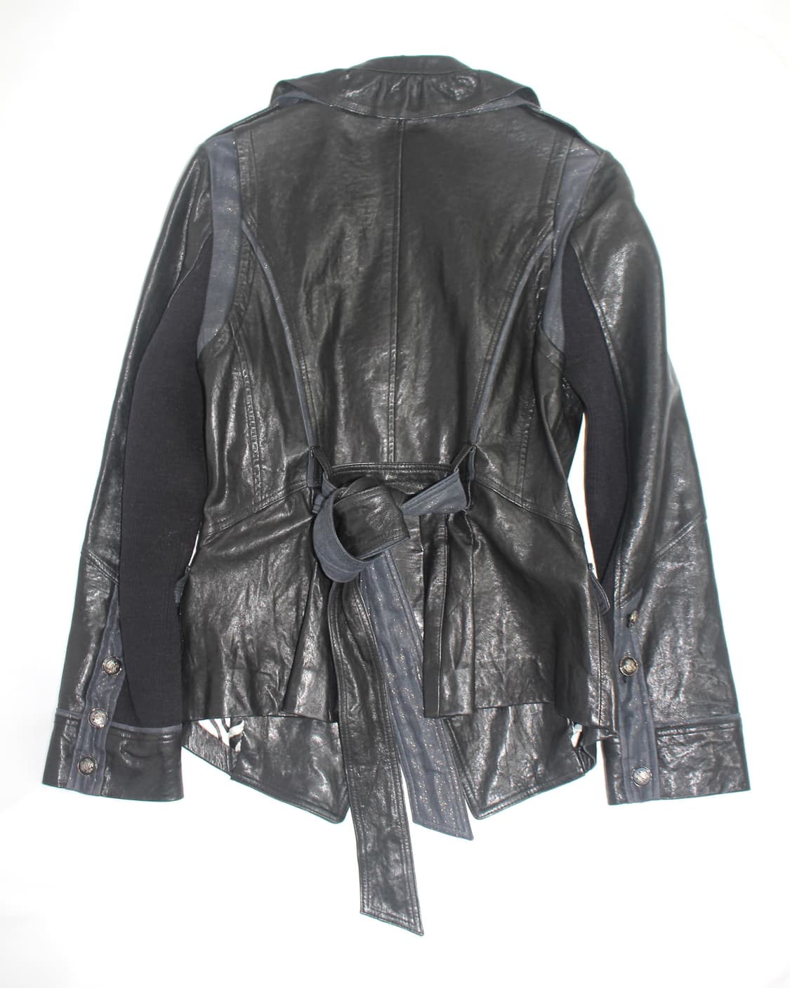 Antique frill trench leather jacket 상품이미지5