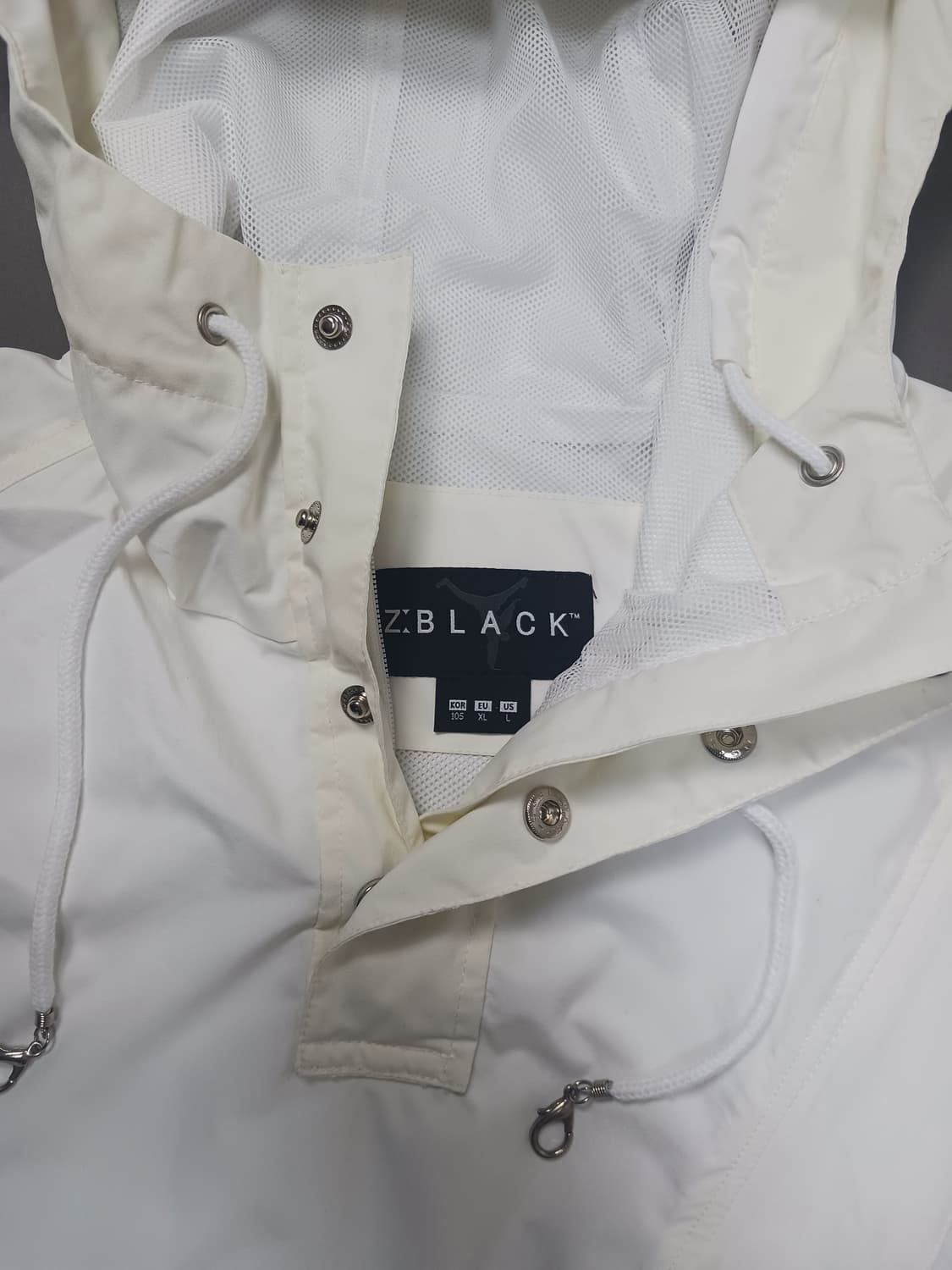 [XL] 지블랙 스탠다드 사선 아노락 자켓 오버핏 상품이미지4