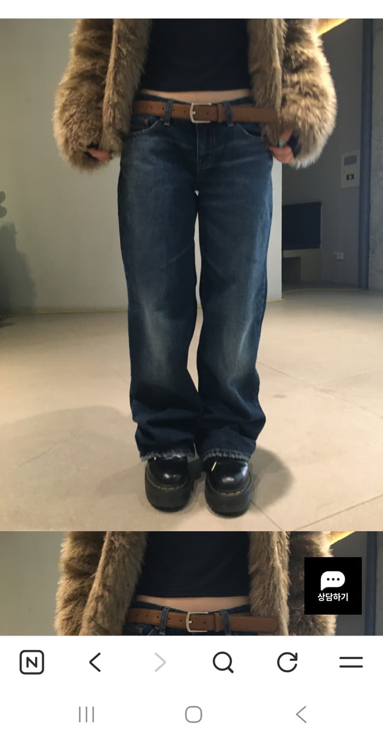 아워캐비넷 ootj 뉴트로 로우 팬츠 M 상품이미지2