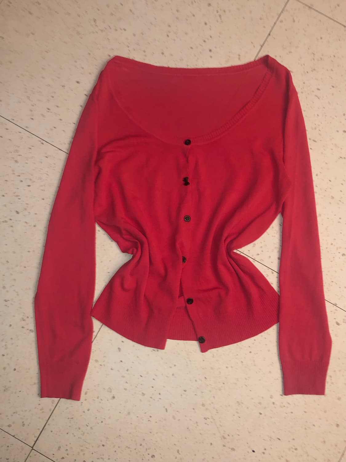 헬로키티 느낌 초갸루 카와이 핫핑크 가디건 상품이미지1