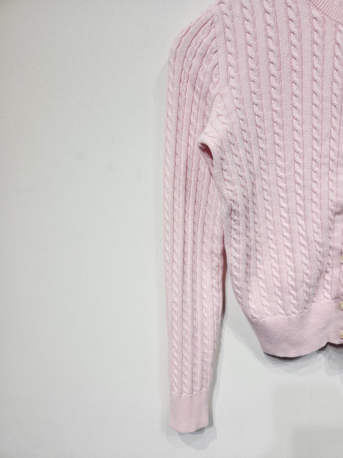 폴로 랄프로렌 걸즈 꽈배기 가디건 핑크 상품이미지4