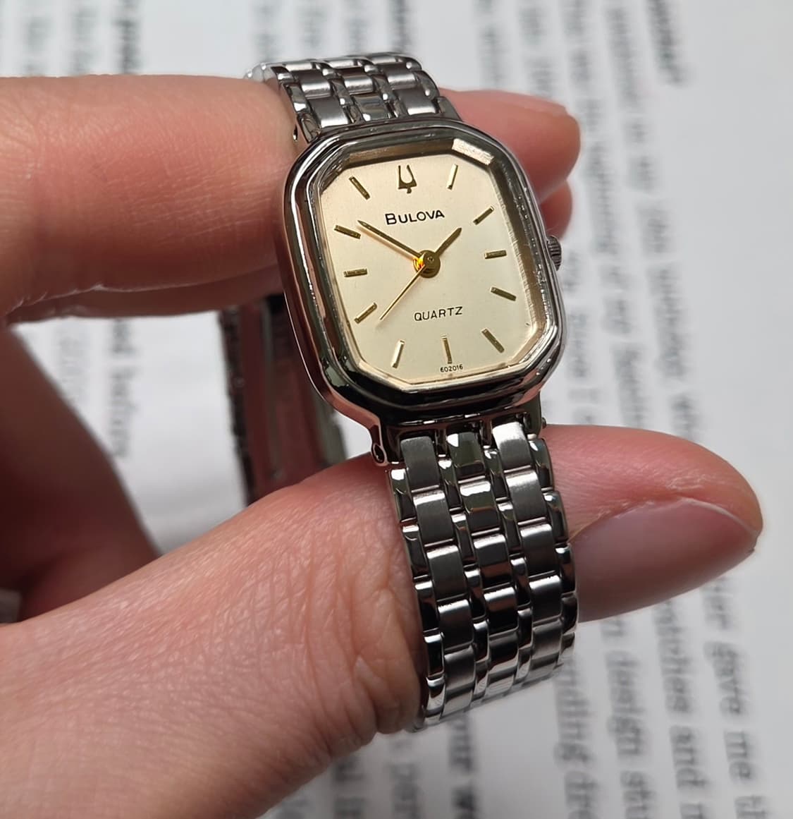 빈티지 부로바 팔각 옥토탱크 샴골판 논데이트 쿼츠 여성용 브레이슬릿 ve 상품이미지3