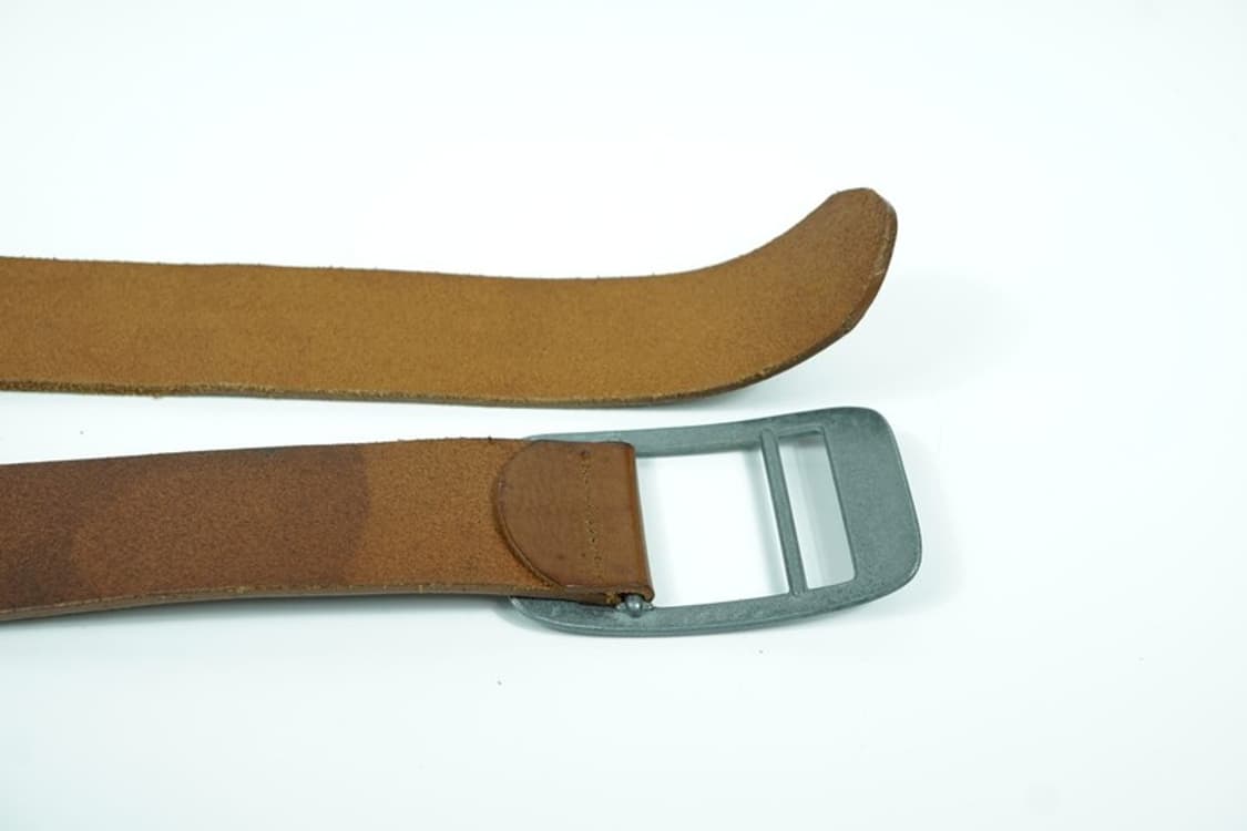 아메카지 무드 에이징 브라운 통가죽 슬라이드 벨트 상품이미지6