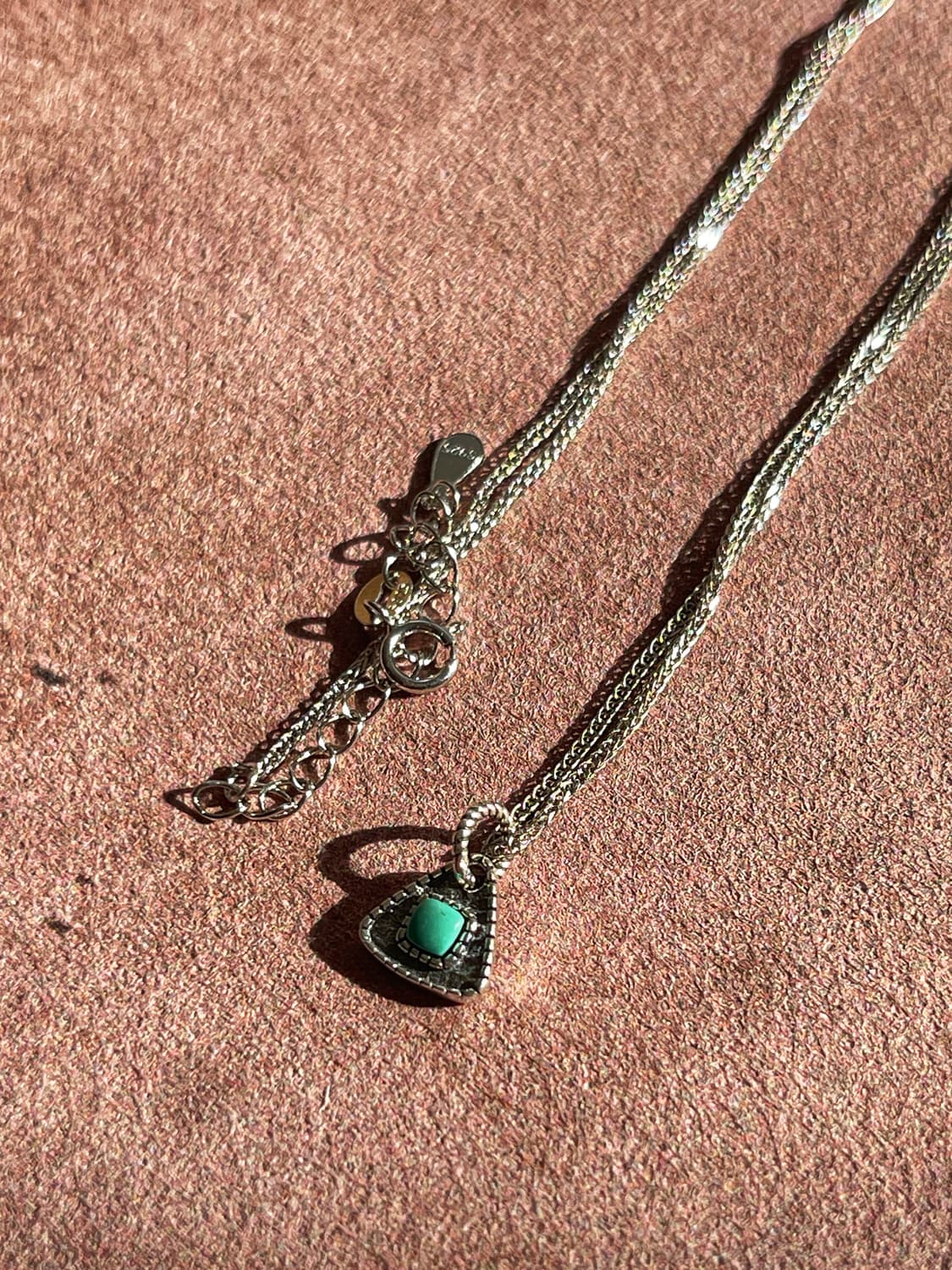 S925 Triangle Pendant Necklace 남자목걸이 상품이미지1