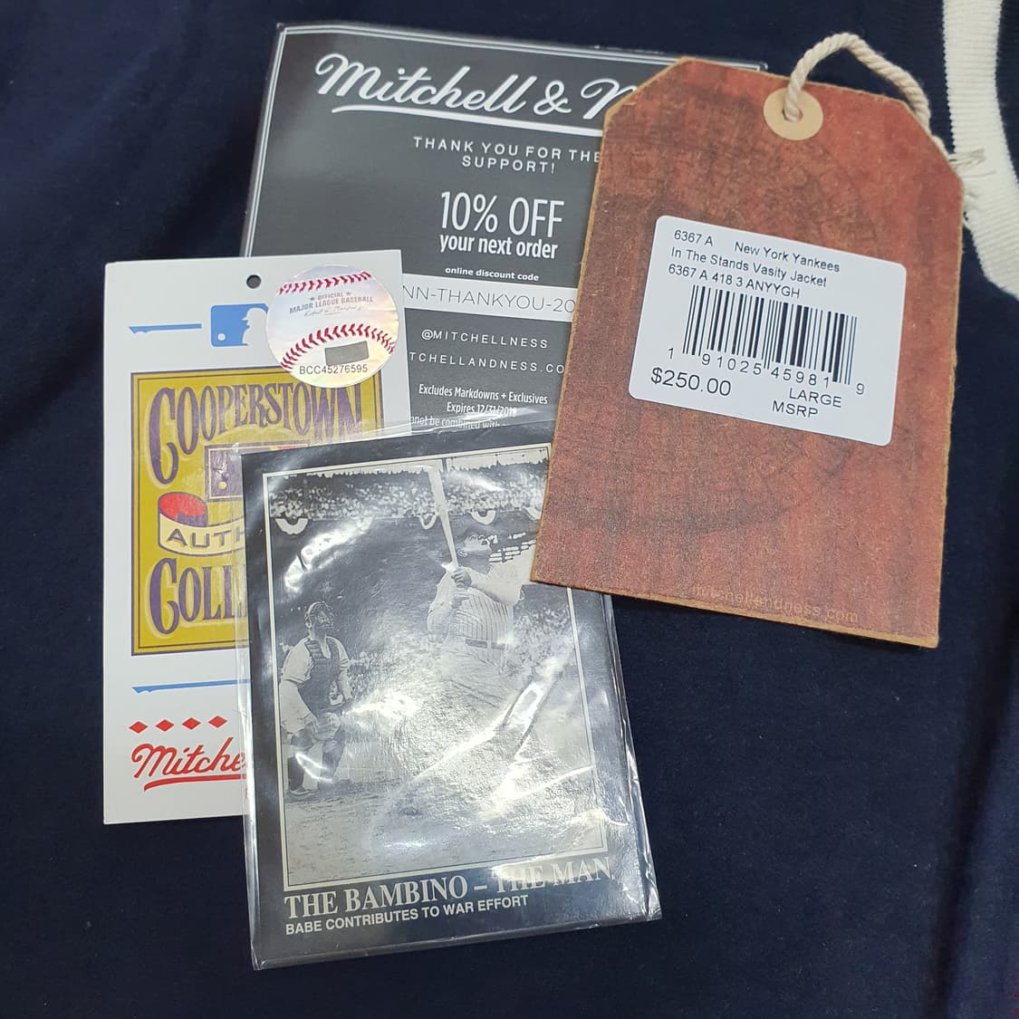 미첼앤네스 뉴욕 양키스 인더 스탠즈 울 바시티 자켓 MLB 엠엘비 상품이미지7