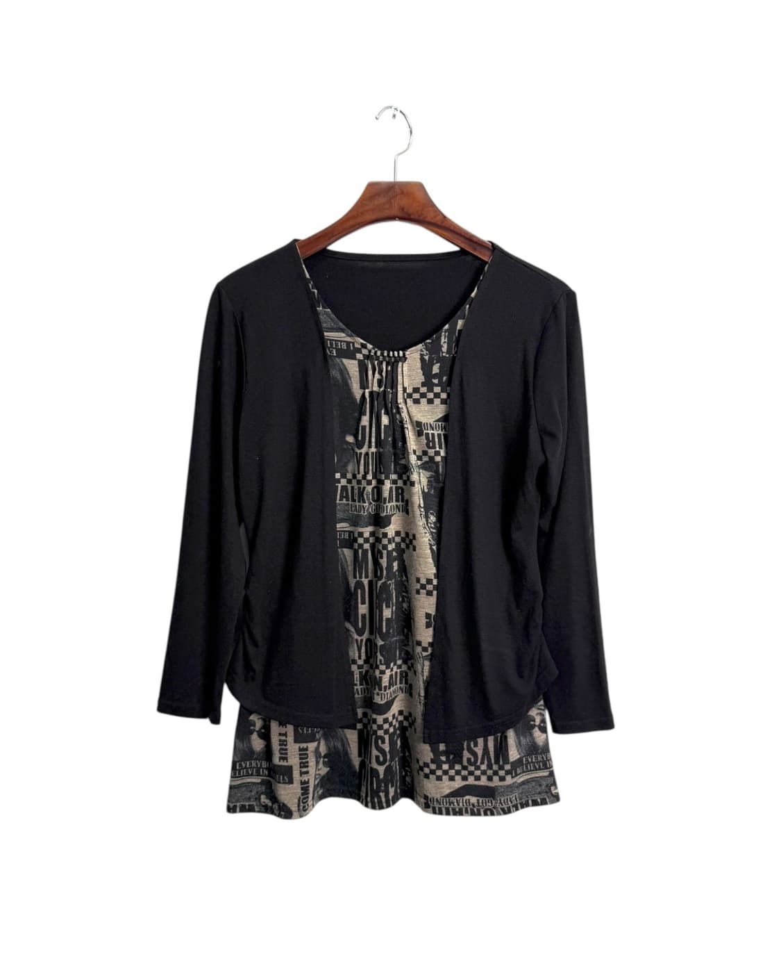 vianete 프린팅 레이어드 탑 상품이미지1