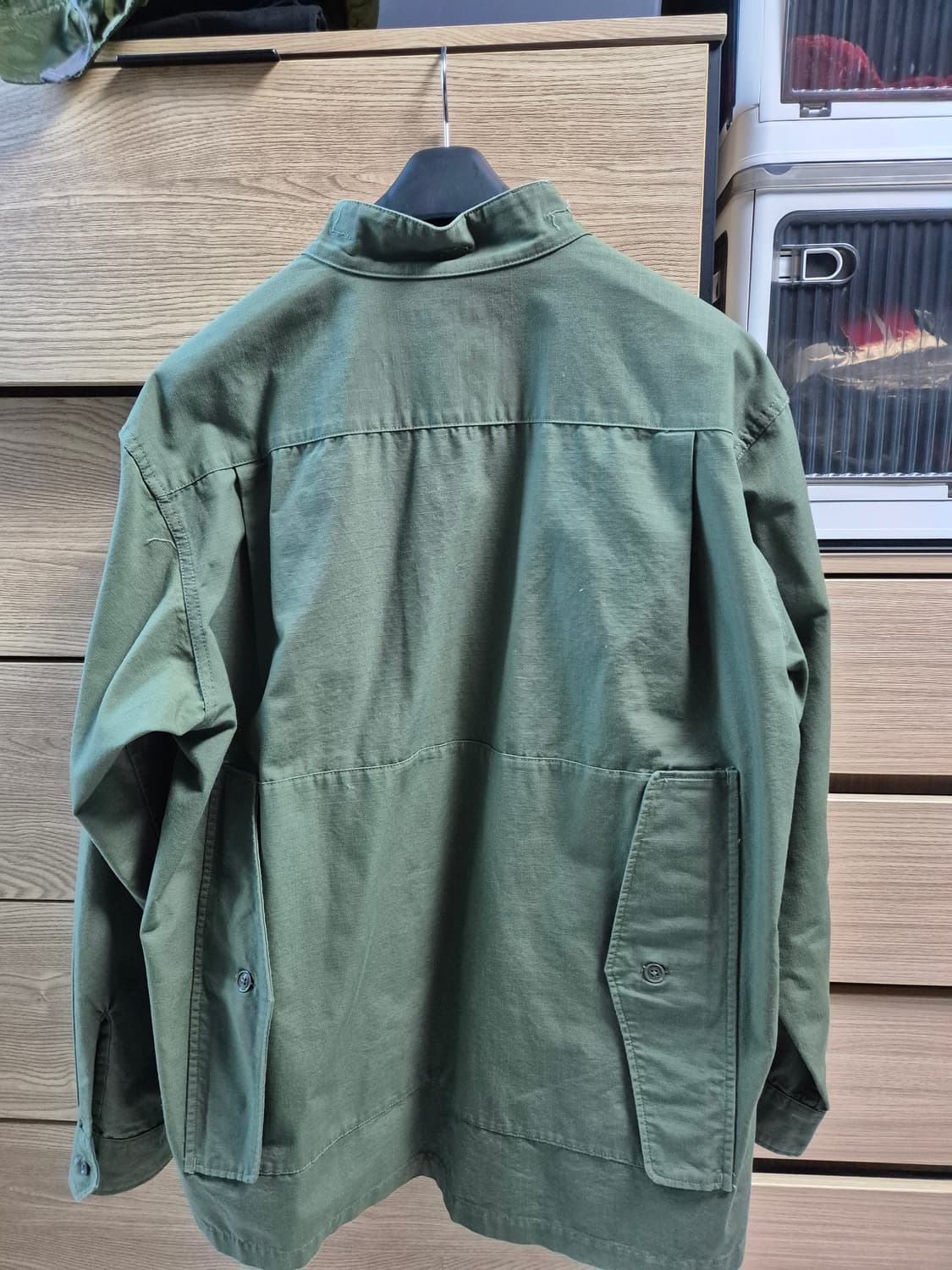 엔지니어드가먼츠 피싱 오버 셔츠 올리브 코튼 립스탑 L 상품이미지2