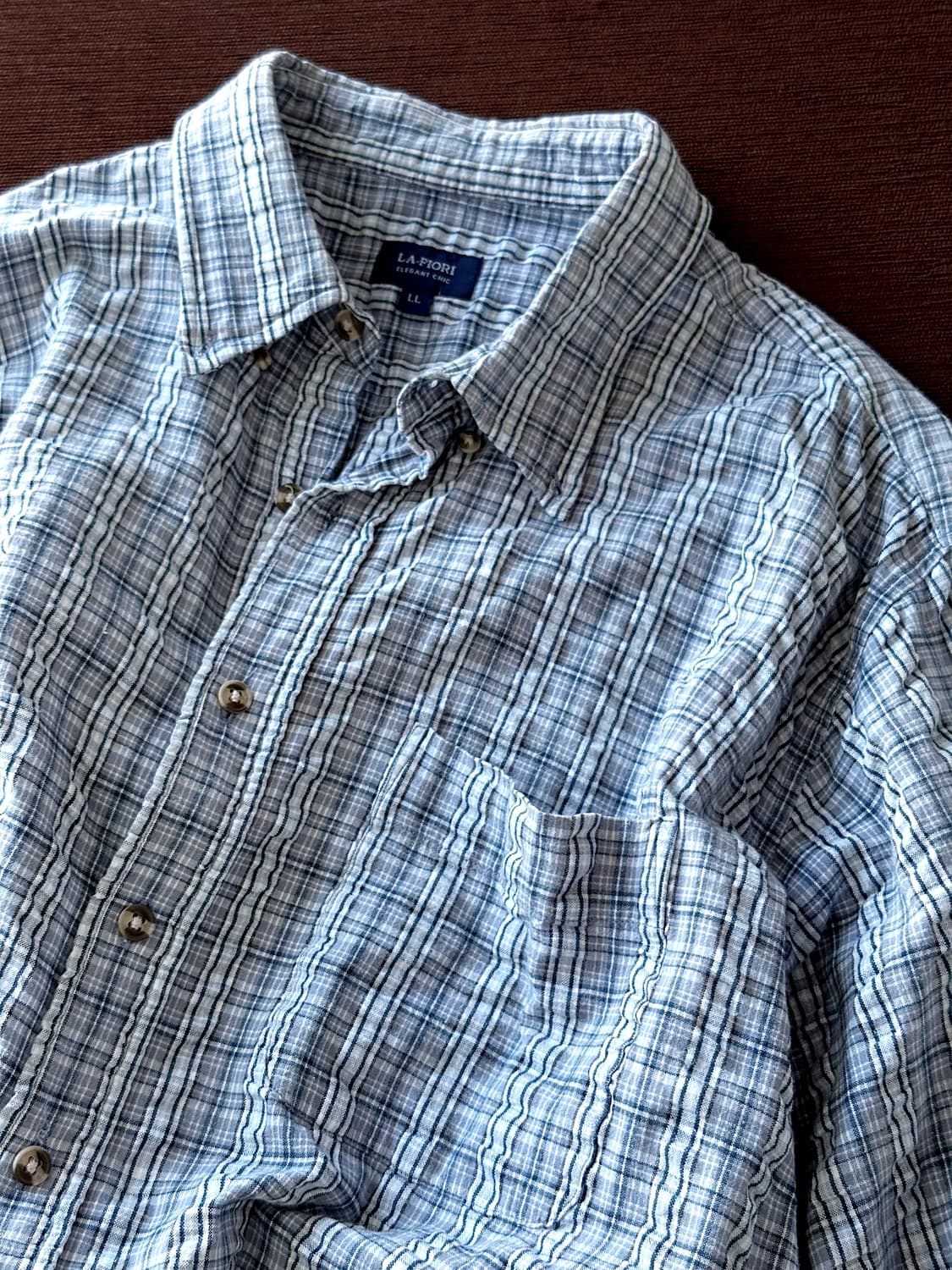 Natural sucker fabric H/S shirt 상품이미지2