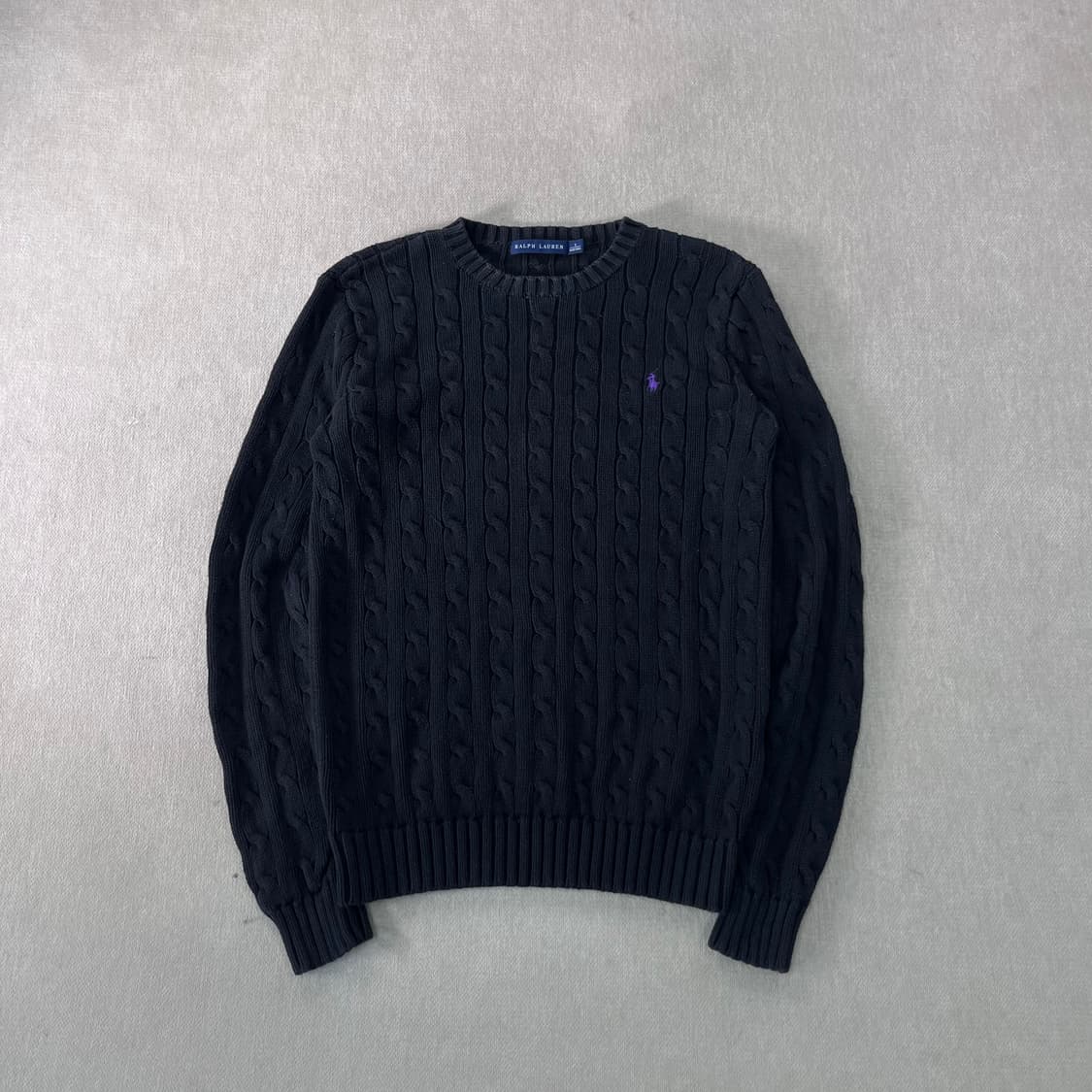 W 95 폴로랄프로렌 꽈배기 블랙 니트 상품이미지1