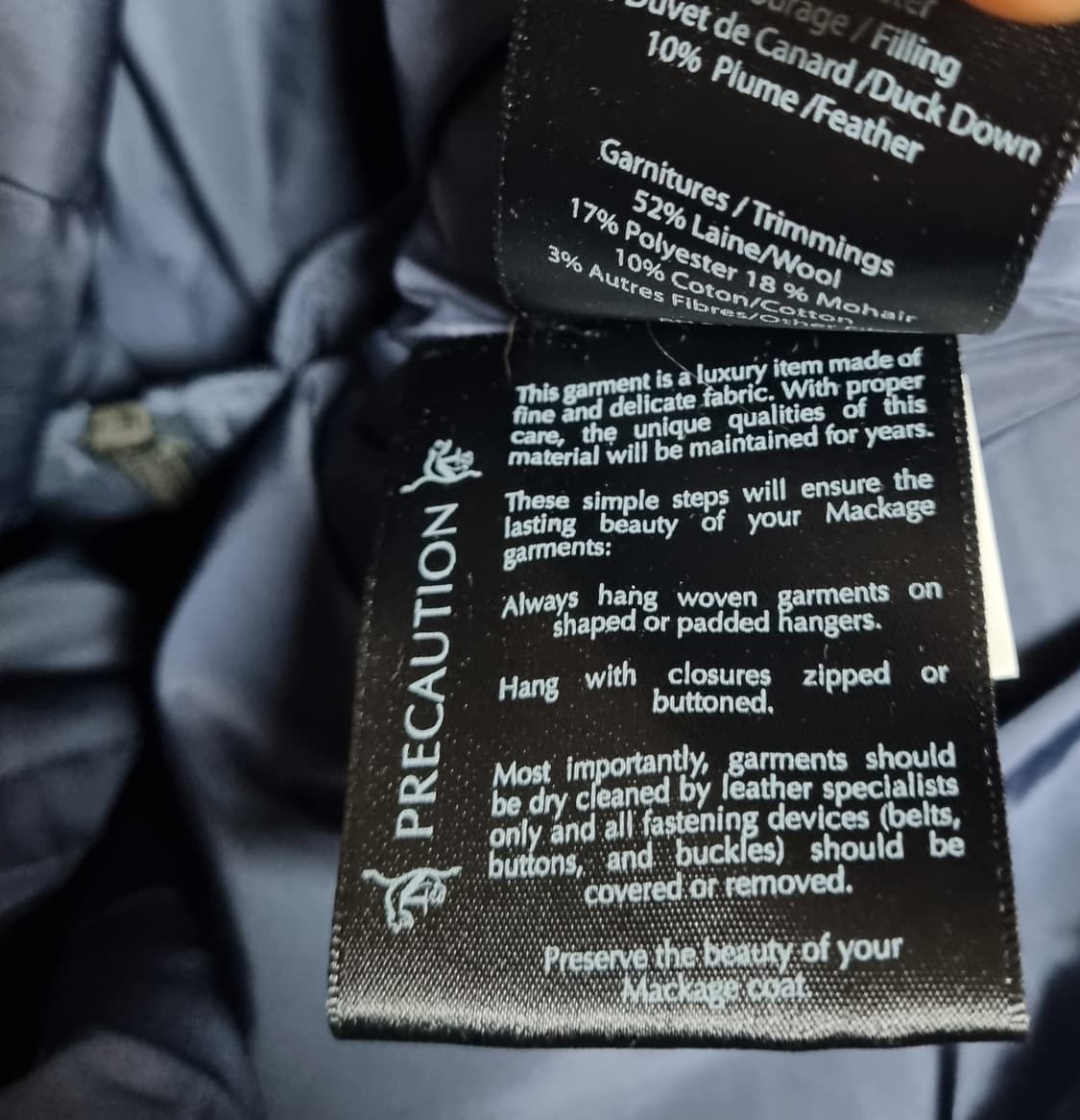 XS ) 맥케이지 네이비 덕다운 패딩 상품이미지7