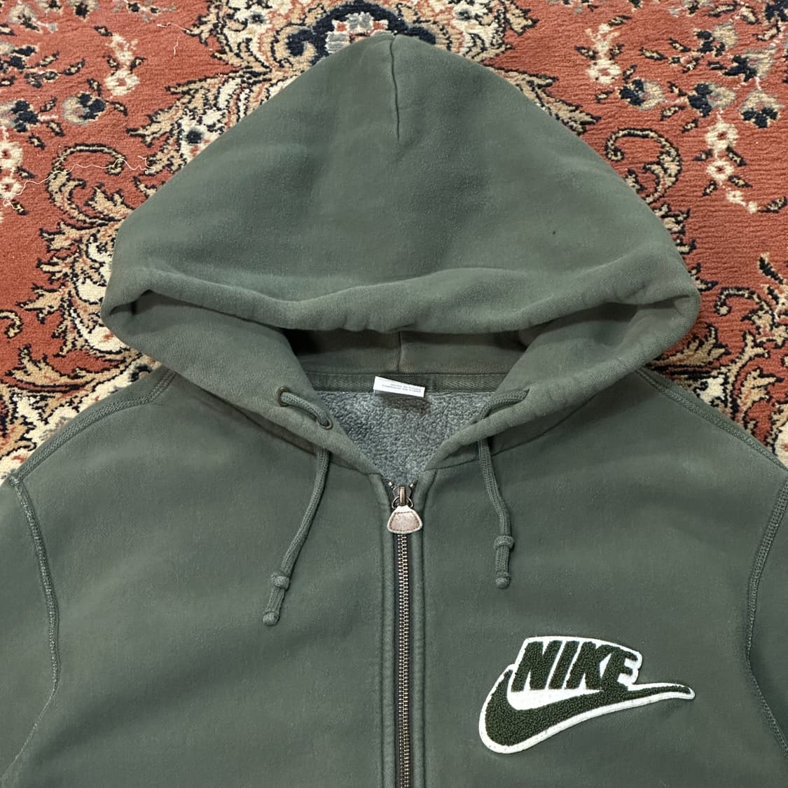 나이키 올드스쿨 빅로고 후드집업 (2XL) 딥그린 상품이미지3