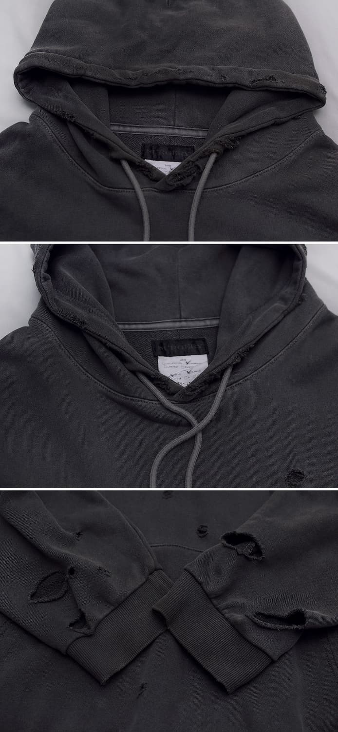 써저리 x 해피피플 락 피그먼트 오버핏 후디 (105~110+) 상품이미지9