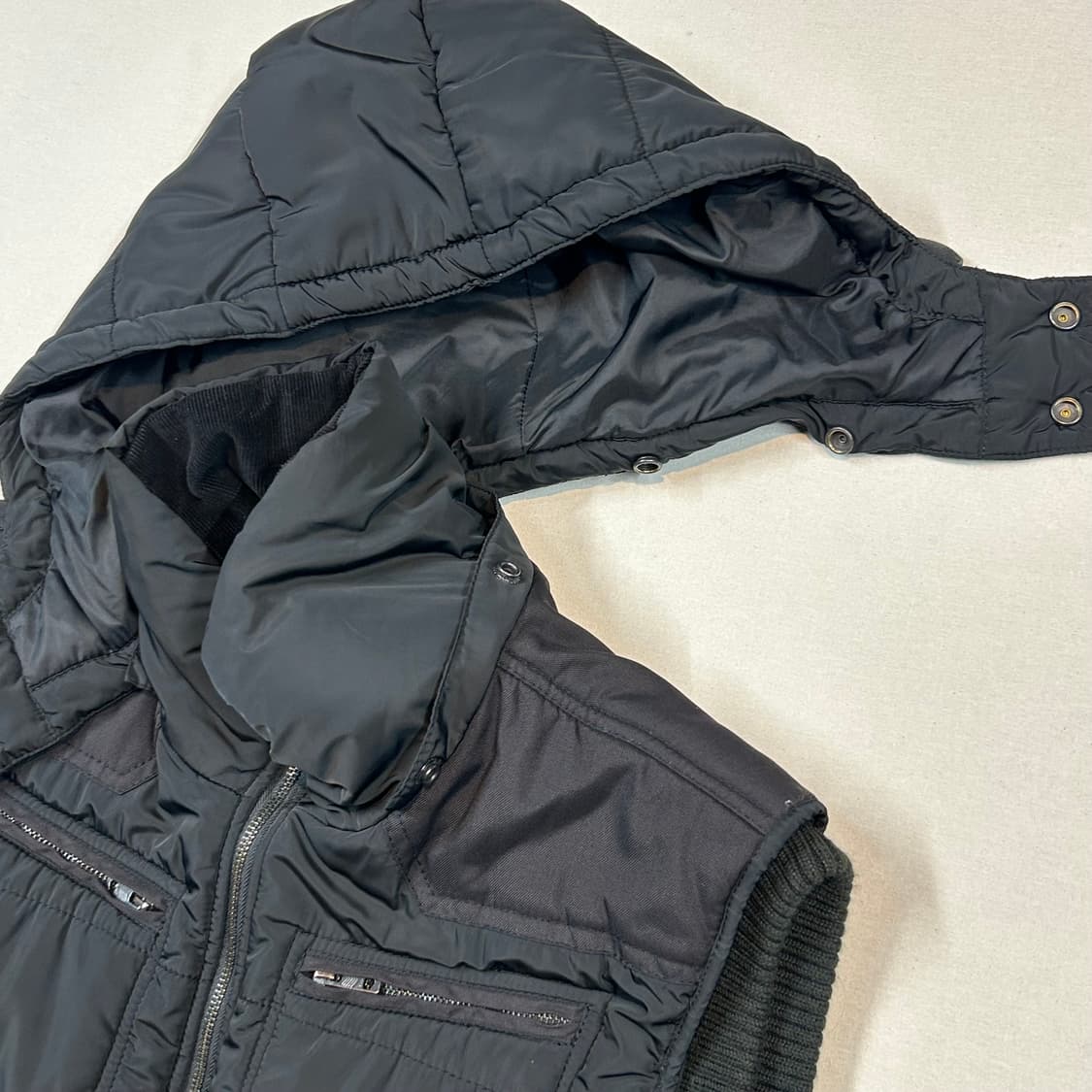 XL) 디젤 Diesel 블랙 패딩 조끼 베스트 상품이미지3