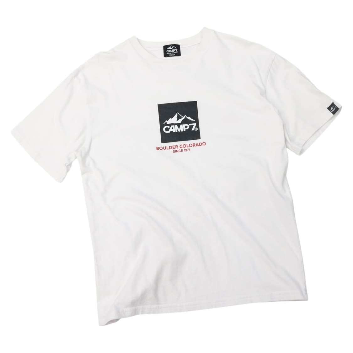 CAMP7 캠프7 볼더 콜로라도 박스로고 화이트 반팔 티셔츠 (M) 상품이미지1