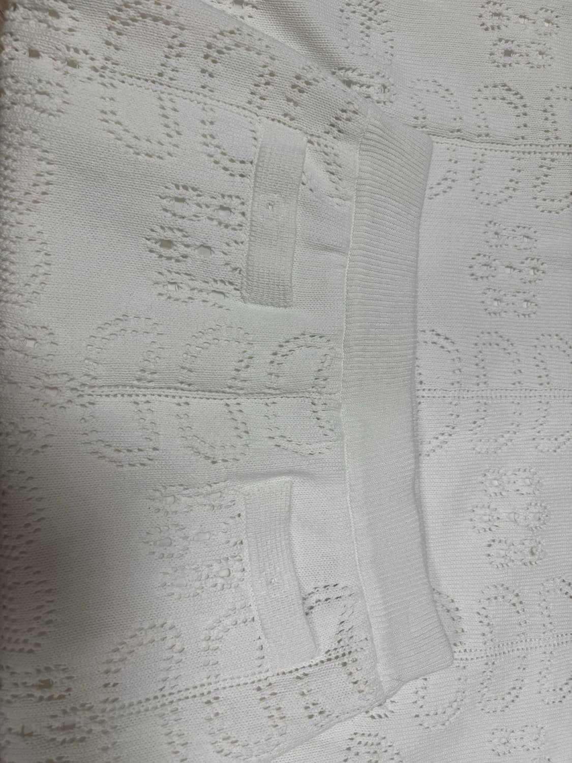 DANIEL HECHTER 화이트 니트 레이스 디테일 스커트 상품이미지2