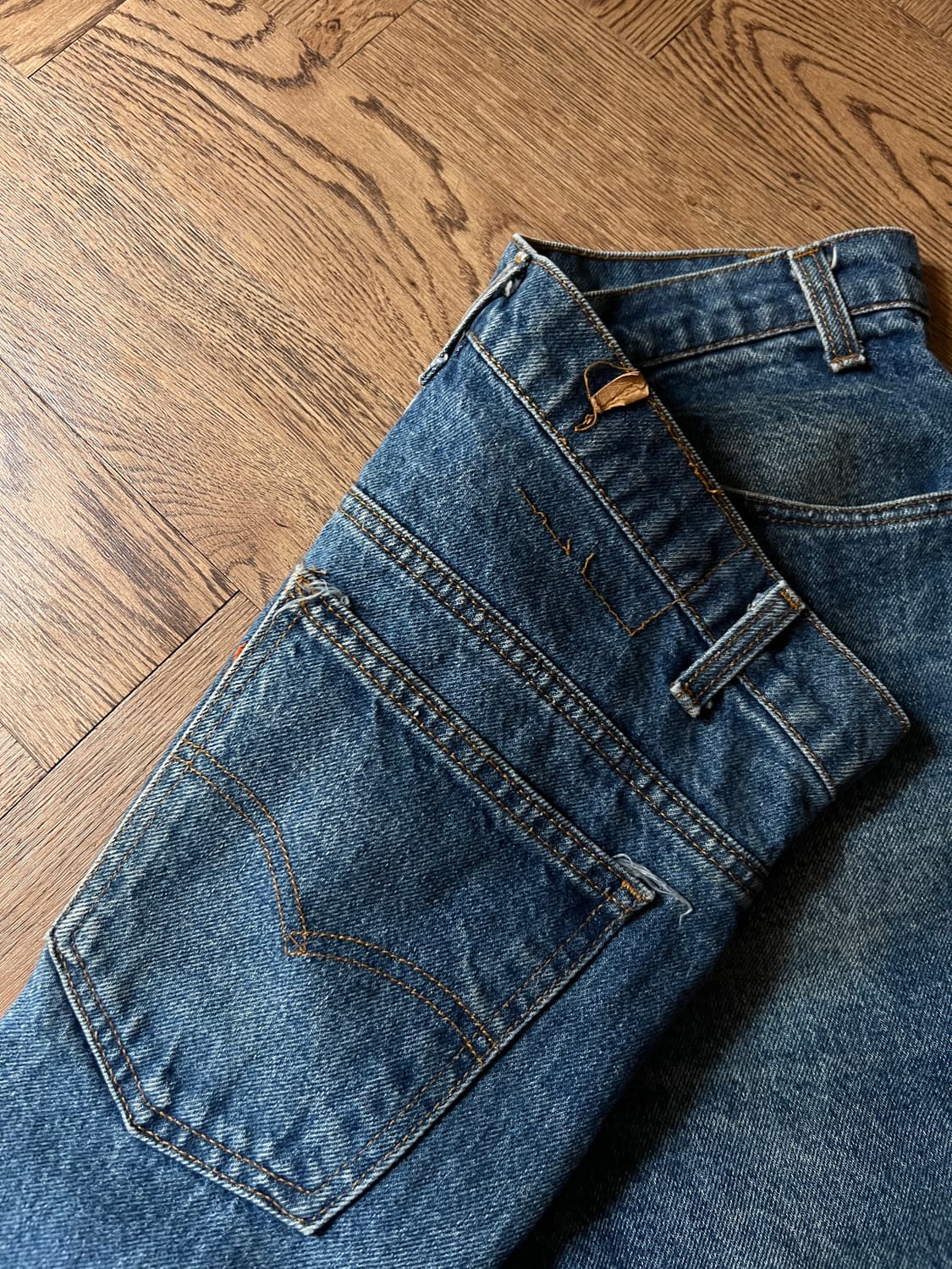 [36]80's 리바이스 USA 20517-0217 오렌지탭 플레어진 상품이미지5