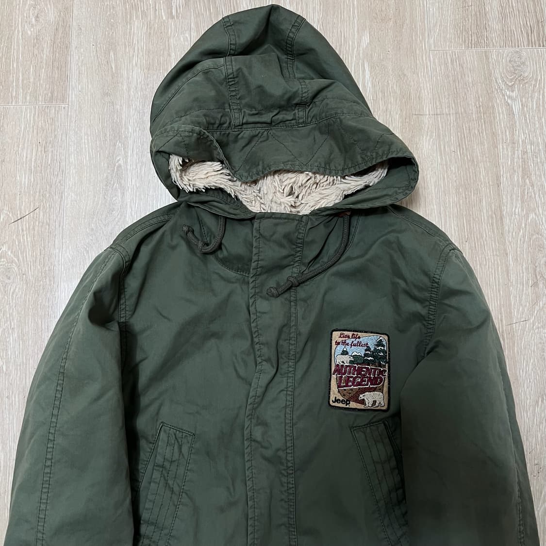 지프 여성 밀리터리 안감내피 후드 야상 점퍼 FREE  상품이미지2