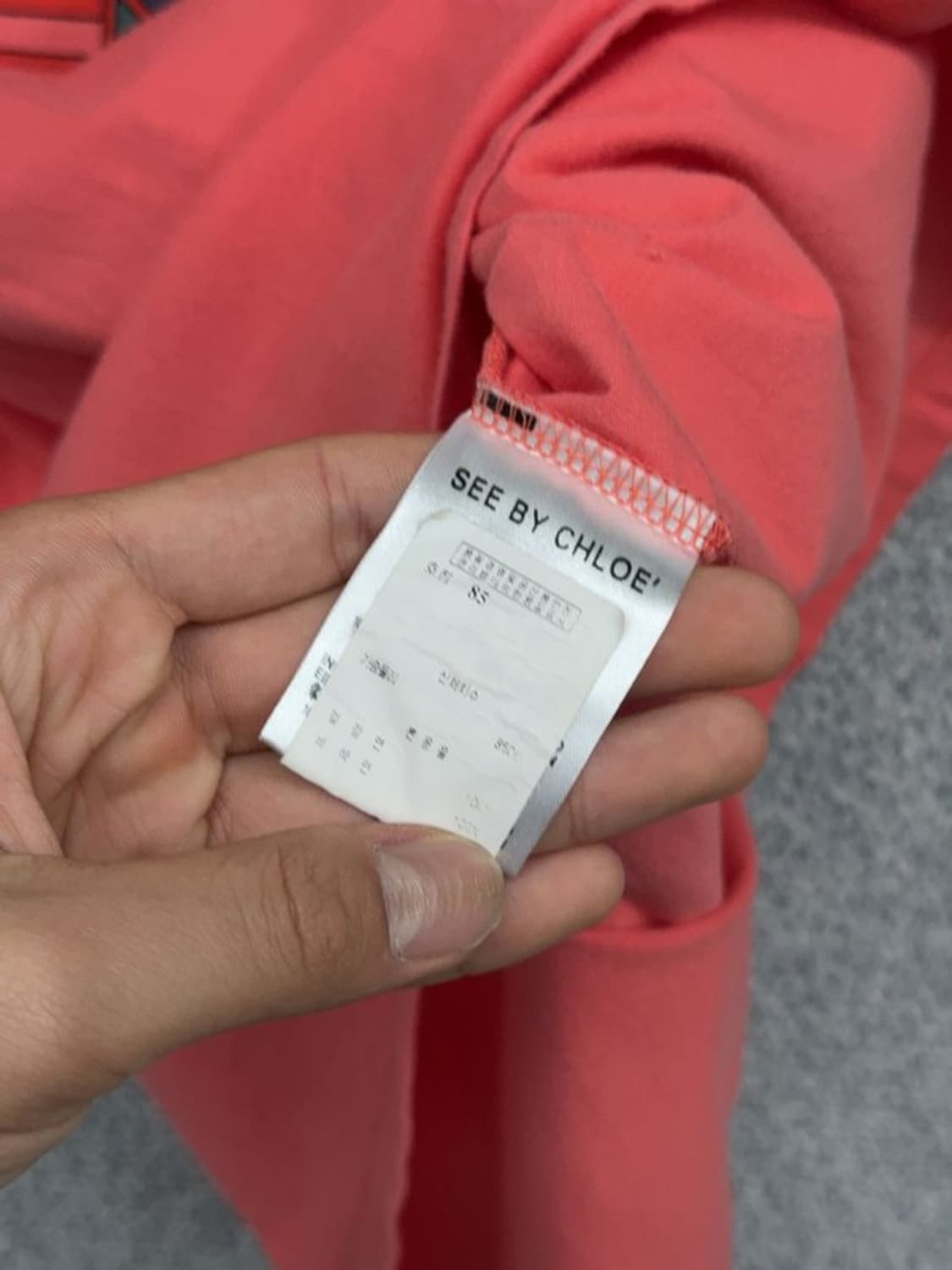 시 바이 끌로에 프린팅 코랄 숏 반팔티 85 상품이미지6