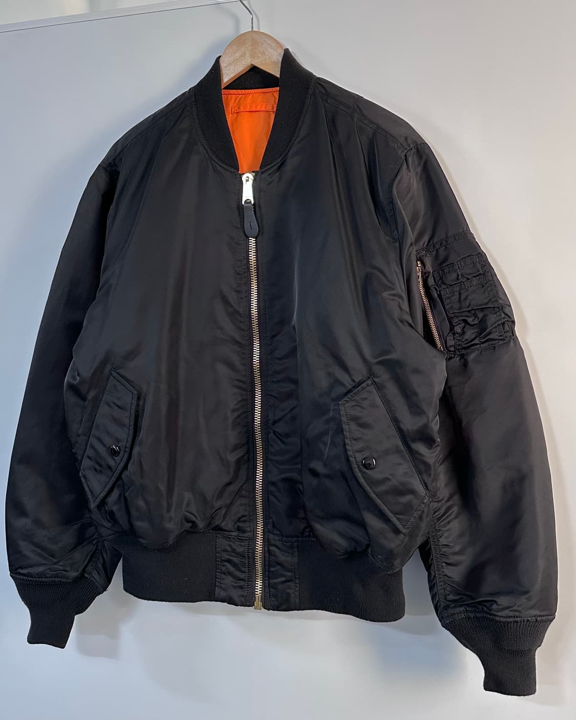 알파인더스트리 블랙 ma-1 자켓 (va.101) 상품이미지2