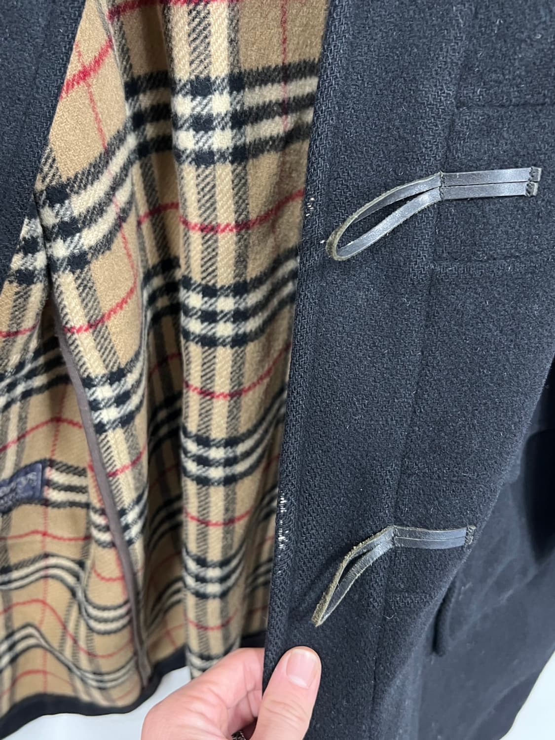 버버리 안감 체크 후드 떡볶이 코트 더플 코트 상품이미지7