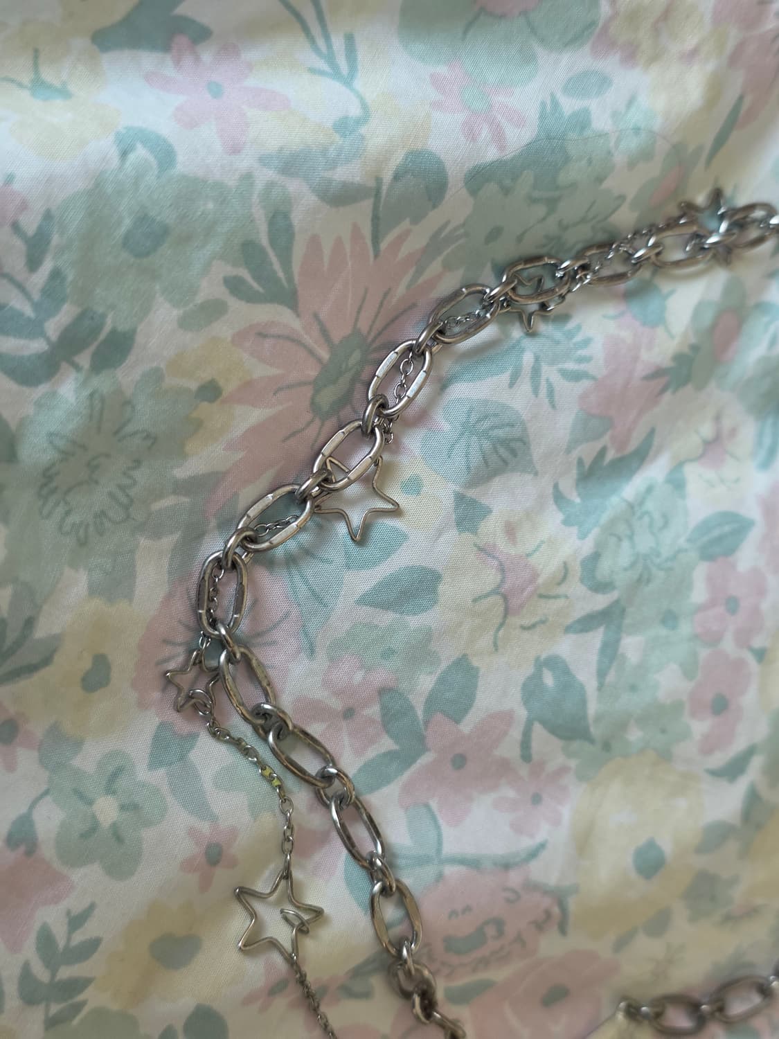 루루 초커 별 목걸이 y2k double star silver 상품이미지5