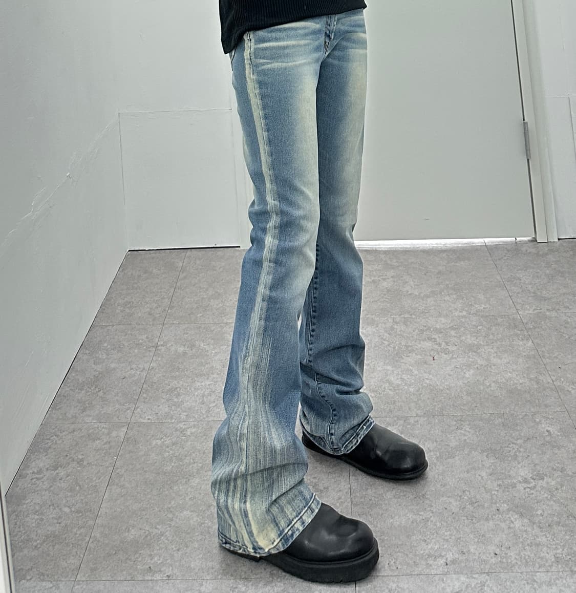 Vintage washed flare denim jeans 상품이미지3