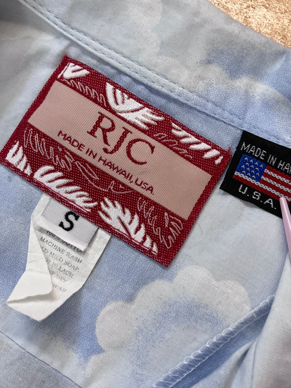 RJC 하와이안 반팔 셔츠 스카이블루 S #csz4026  상품이미지4