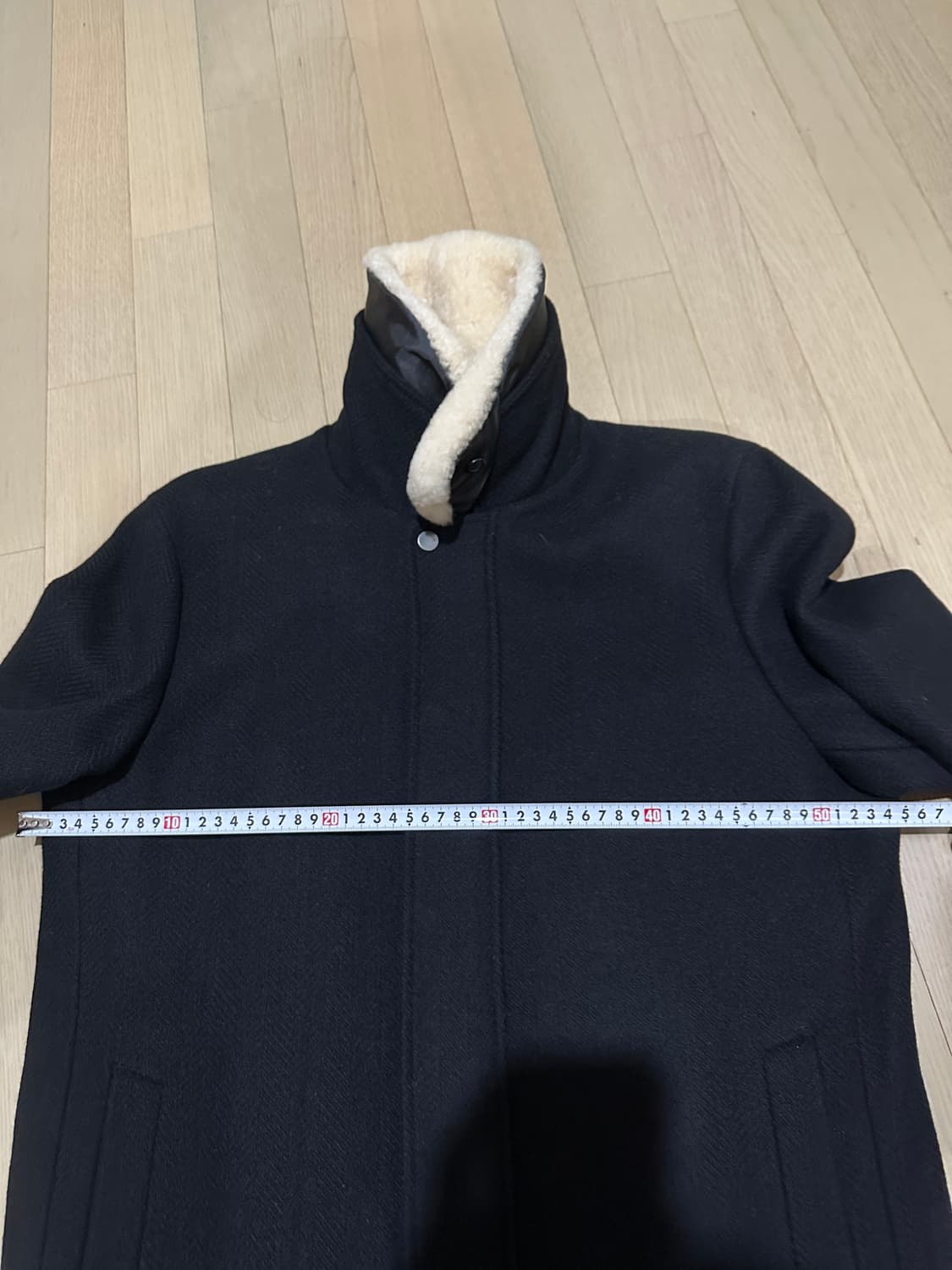 (새상품) 지오지아 세미오버 발마칸코트 95 블랙 상품이미지6