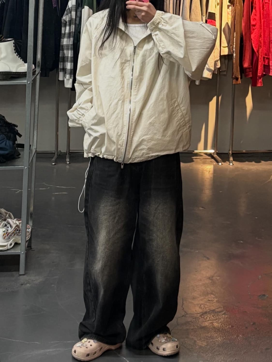 마뗑킴 백로고 아이보리 바람막이자켓 A3339 상품이미지2