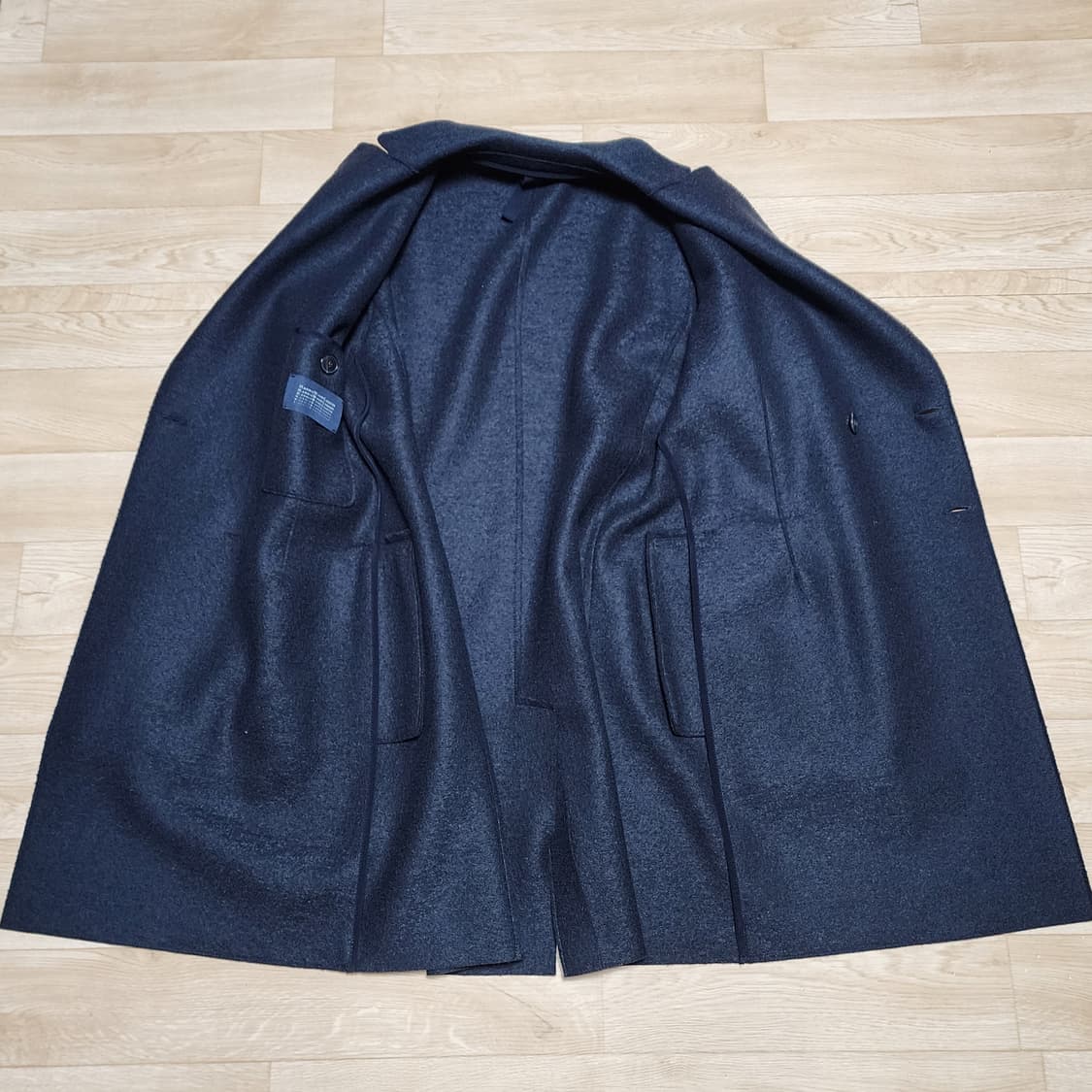 [50] 해리스 워프 런던 / 더블 박시 코트 차콜 그레이 상품이미지3