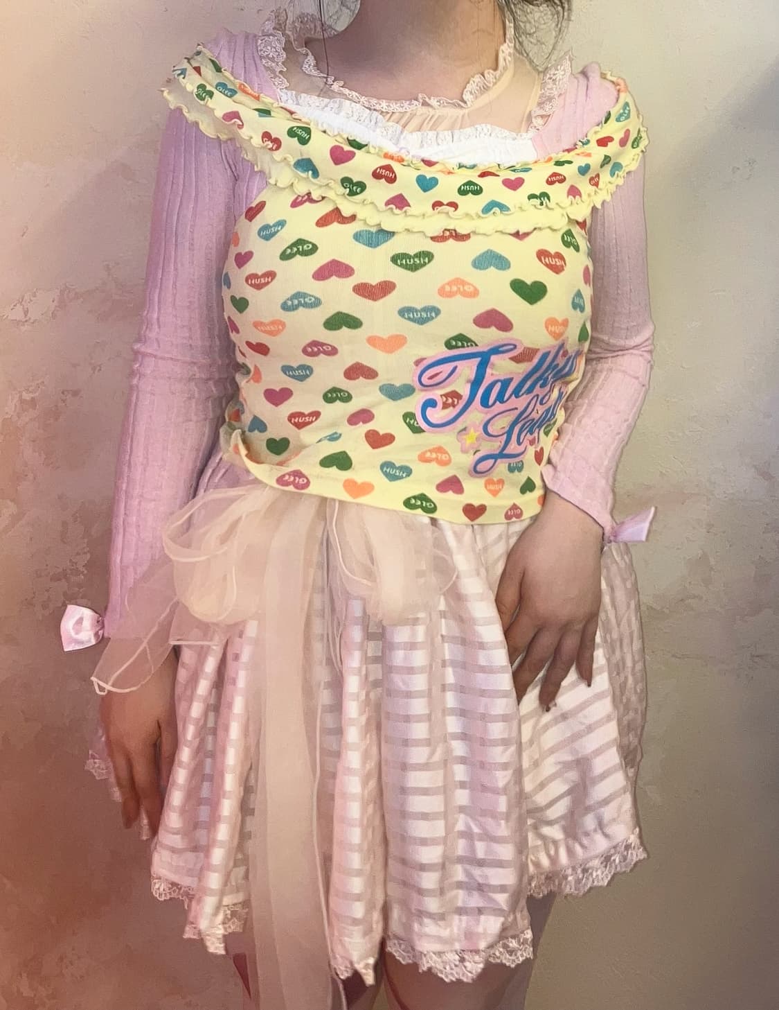 jpn 하트 오프숄더 슬리브리스 상품이미지1