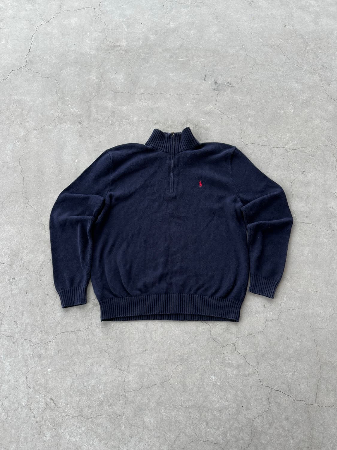 폴로 코튼 반진업 니트 상품이미지1