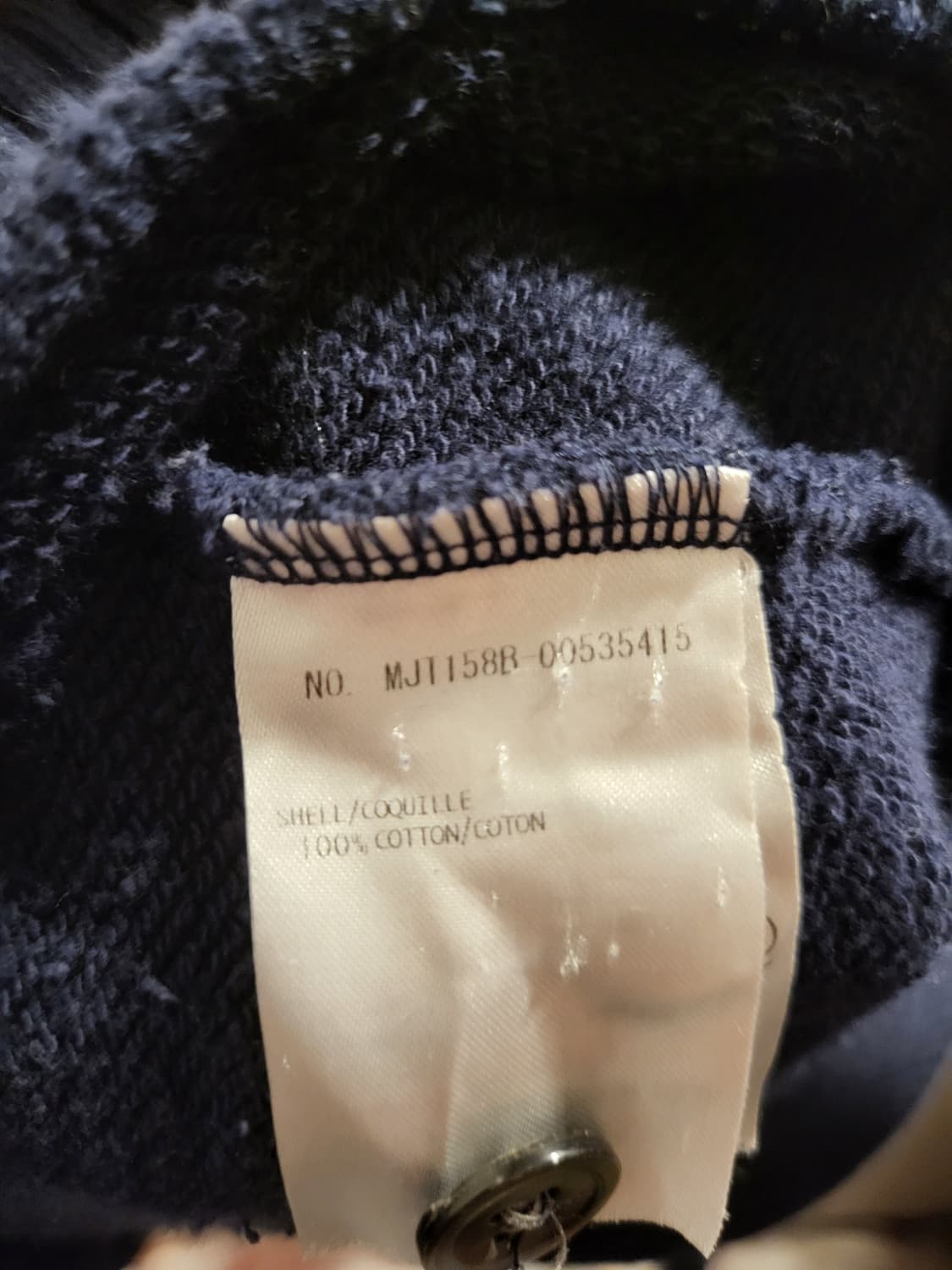 [2]톰브라운 삼선탭 오버사이즈 맨투맨 네이비 상품이미지8