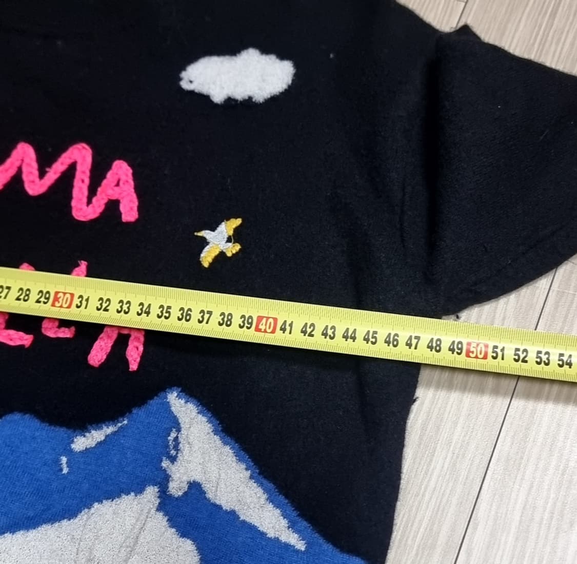 베네통 감마 제멜라 니트 블랙(실측) 상품이미지8