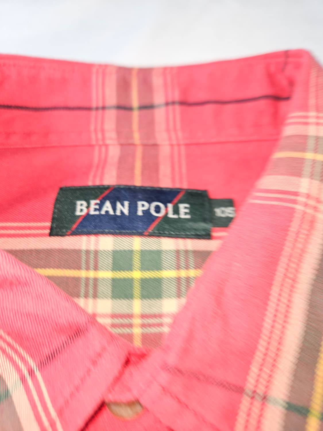 빈폴 빈티지 00s 클래식 코튼 레드 체크셔츠 105 상품이미지2