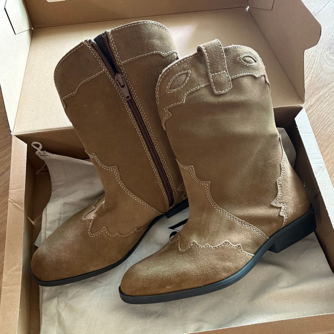 ZARA 자라 카우보이 웨스턴 앵클 부츠 상품이미지1
