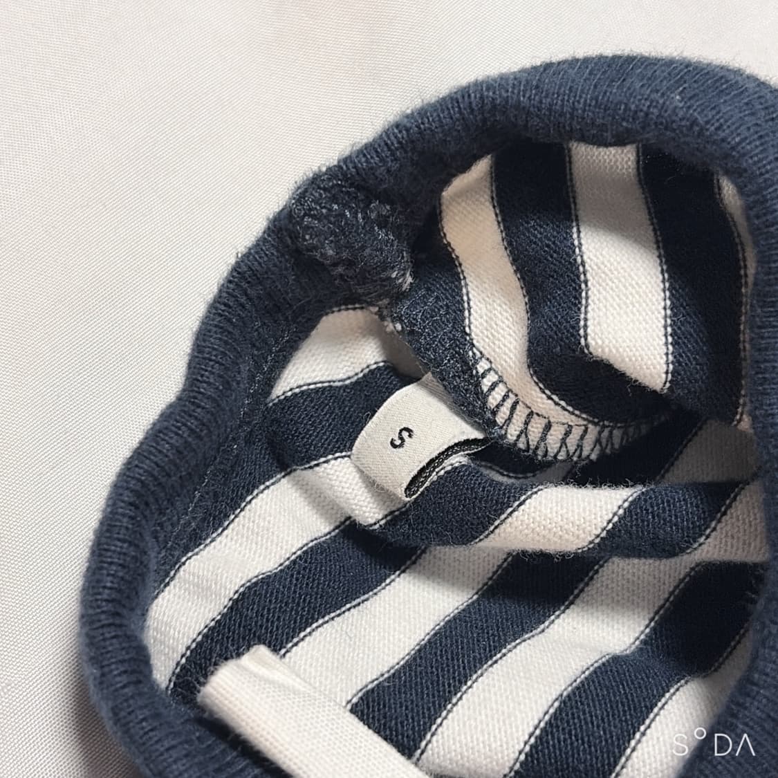 아미 스몰 하트 스트라이프 긴팔 티셔츠 S 상품이미지9