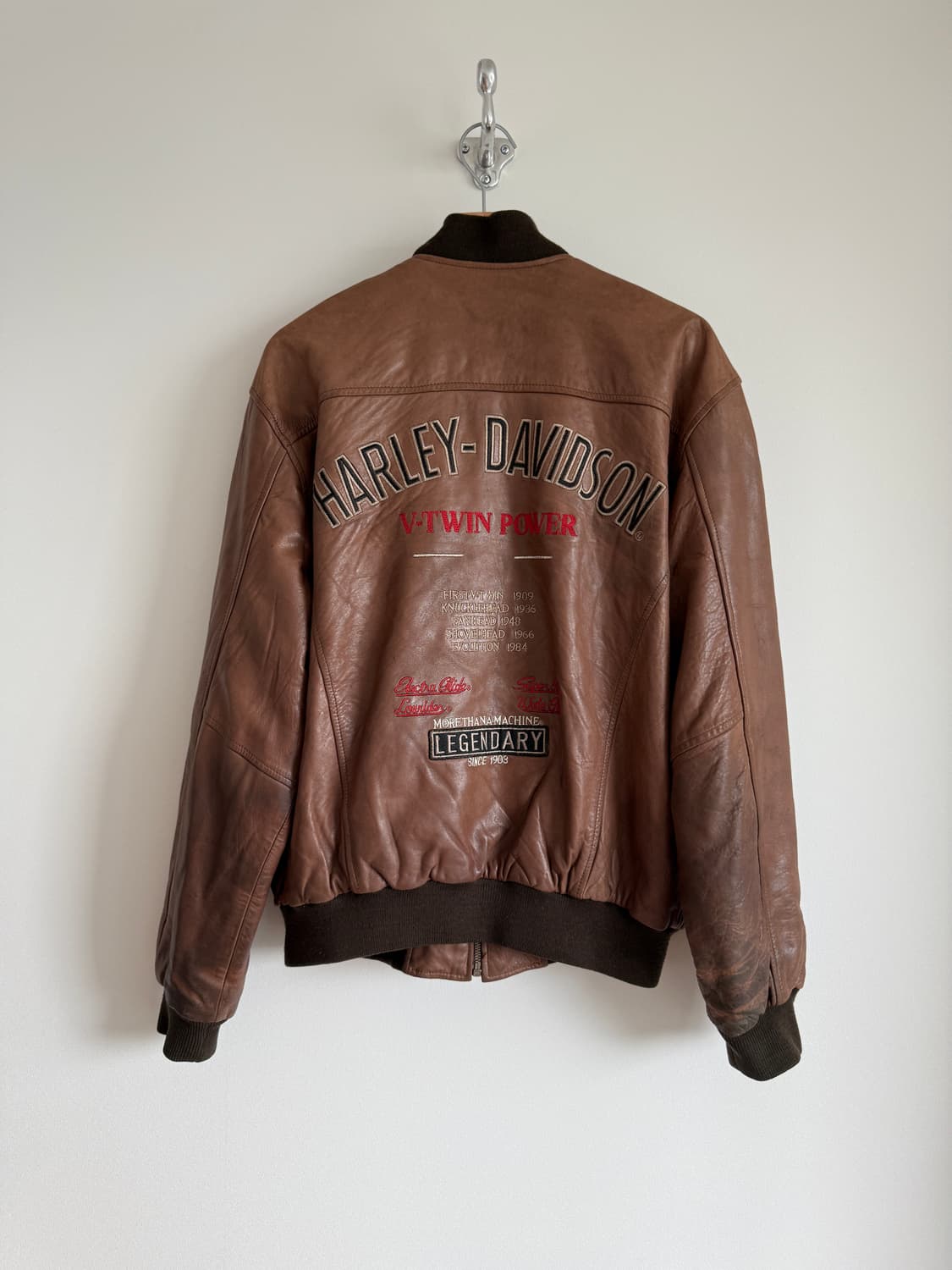 Pre owned 레더 스타디움 자켓 상품이미지2