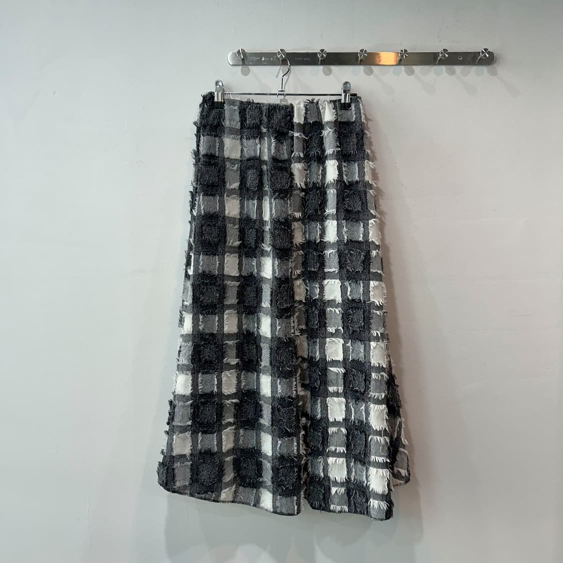 Antiqua 체크 프린지 언발 스커트 상품이미지6