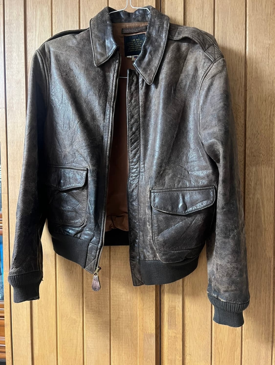 아비렉스 arvirex 소가죽 자켓 40(=103) A-2자켓 상품이미지3