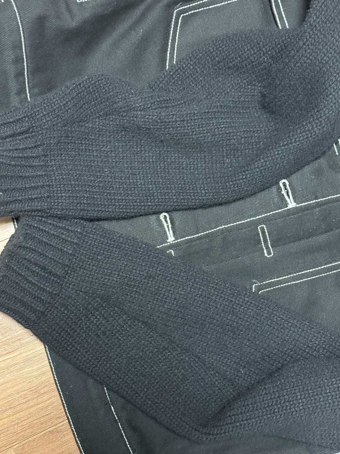 더뮤지엄비지터 니트 트러커 자켓 상품이미지2