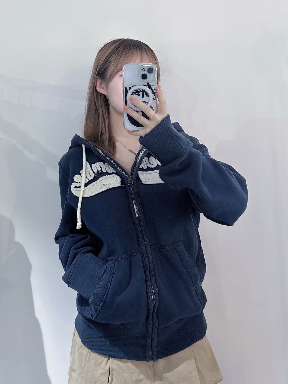 아베크롬비 빅로고 헤비스웻 후드집업 상품이미지1