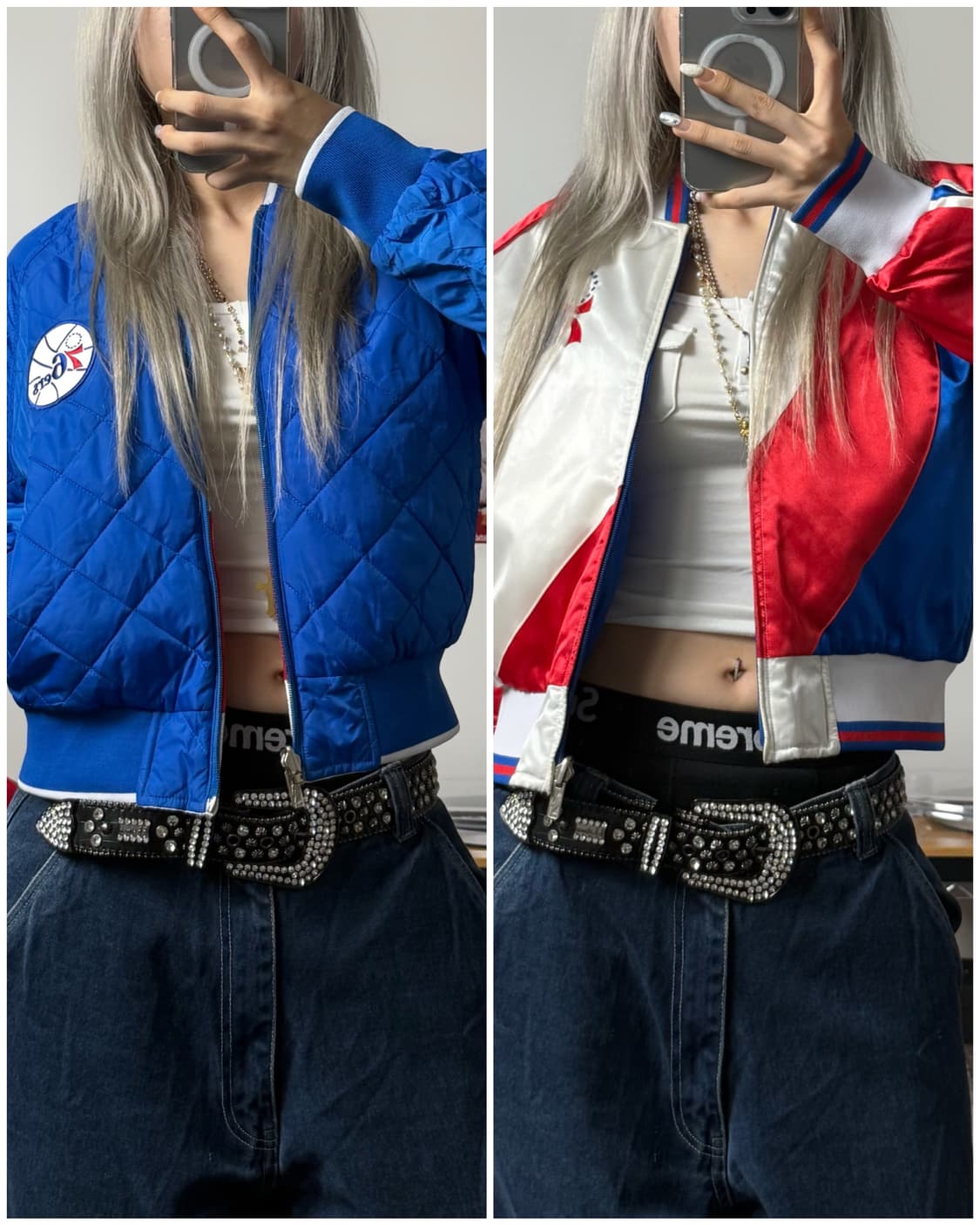 NBA 00s 리버시블 여성용 사틴 스타디움 자켓  상품이미지2