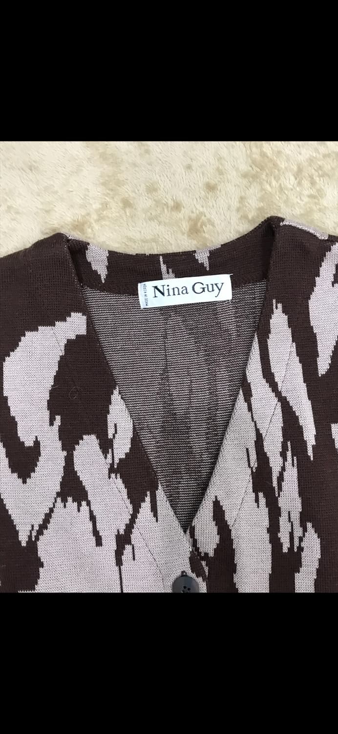 빈티지 Ninaguy 브라운 니트 뷔스티에 상품이미지2